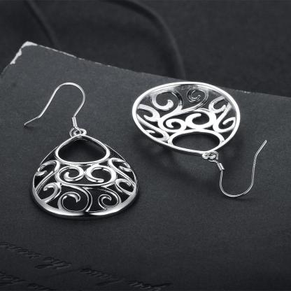 Water Drop Shape Pattern Design Drop Earrings For Women 925 Sterling Silver Party Jewelry Gift For Her-Customized Jewel