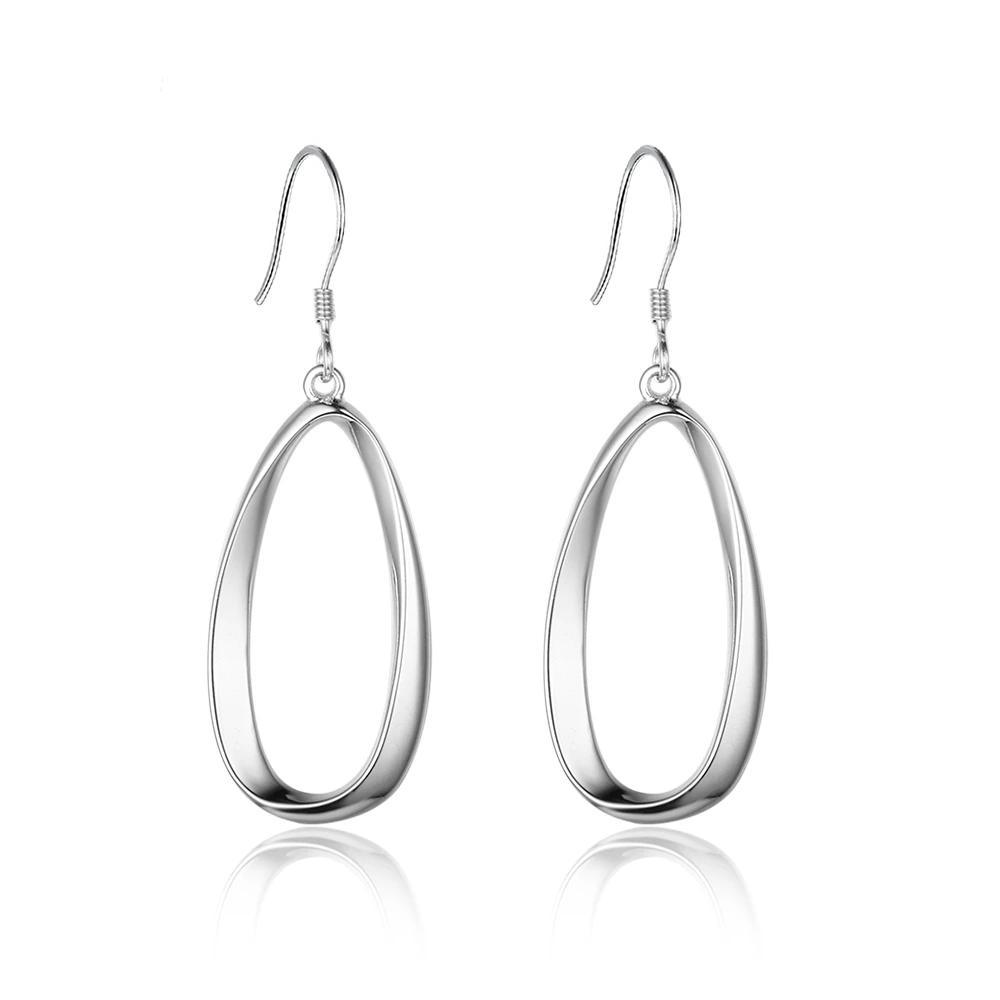 Irregular Elliptical Hollow Exaggerated Drop Earrings For Women 925 Sterling Silver Party Jewelry Gift-Customized Jewel