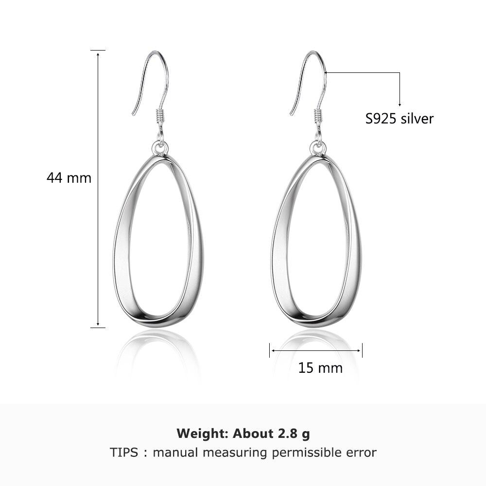 Irregular Elliptical Hollow Exaggerated Drop Earrings For Women 925 Sterling Silver Party Jewelry Gift-Customized Jewel