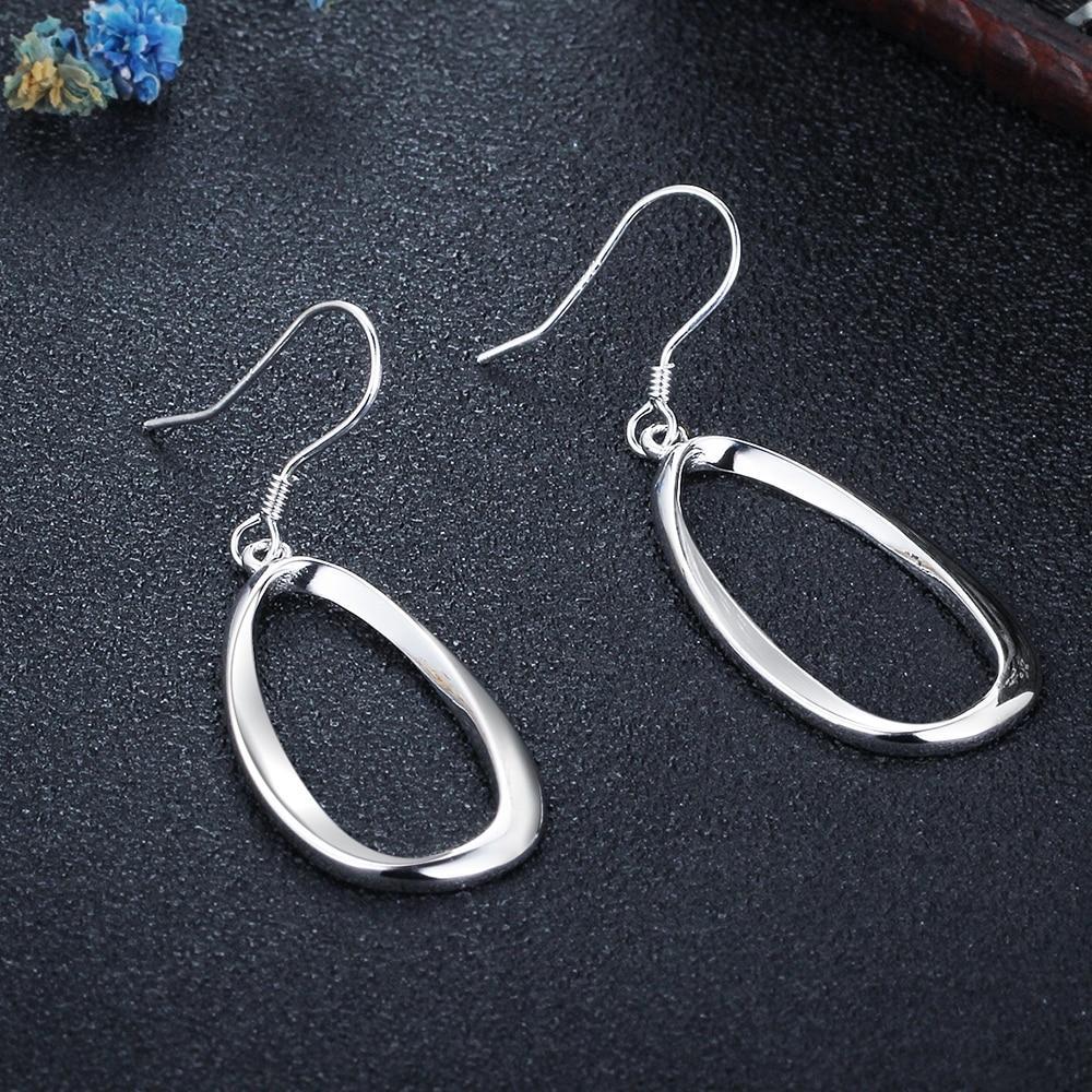 Irregular Elliptical Hollow Exaggerated Drop Earrings For Women 925 Sterling Silver Party Jewelry Gift-Customized Jewel