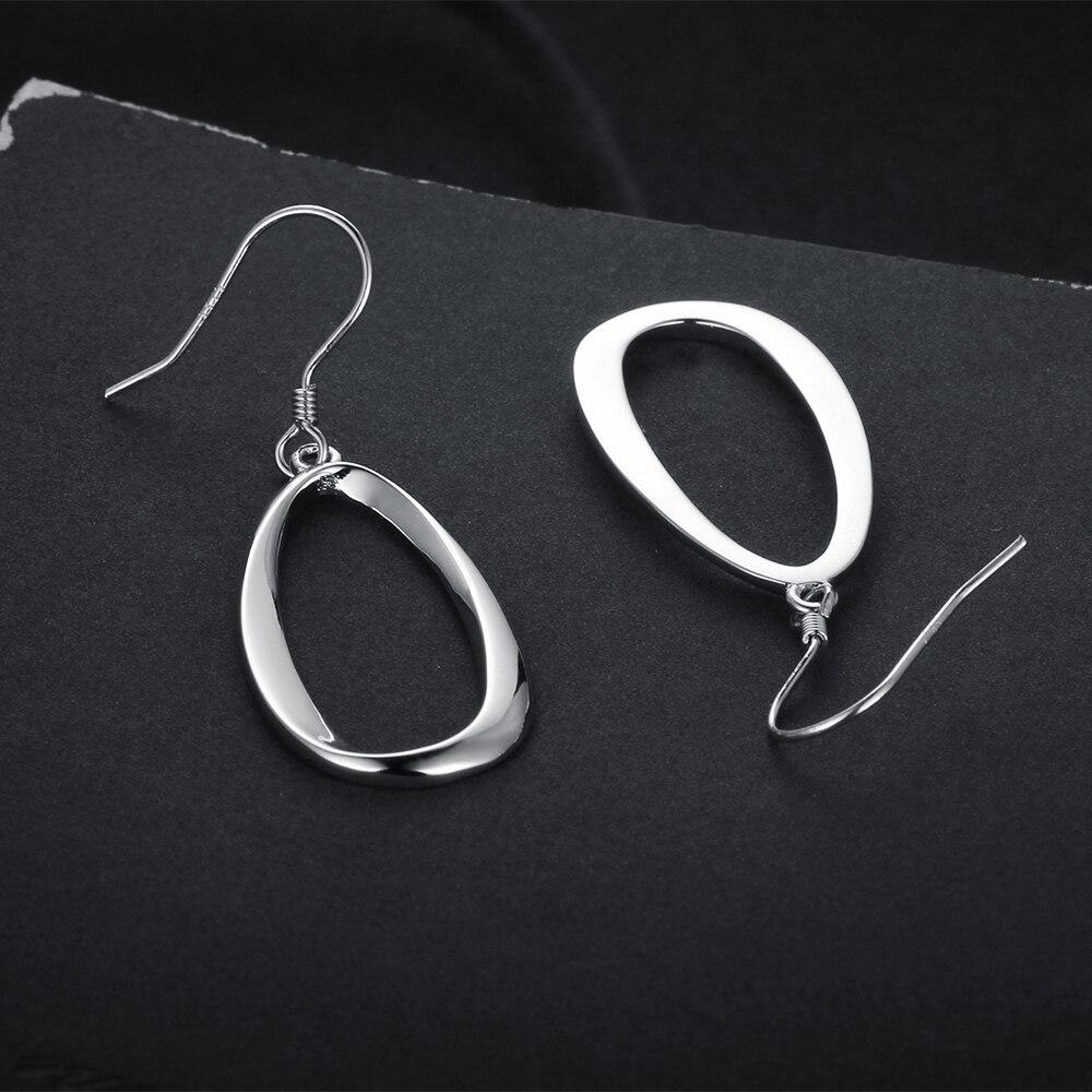 Irregular Elliptical Hollow Exaggerated Drop Earrings For Women 925 Sterling Silver Party Jewelry Gift-Customized Jewel