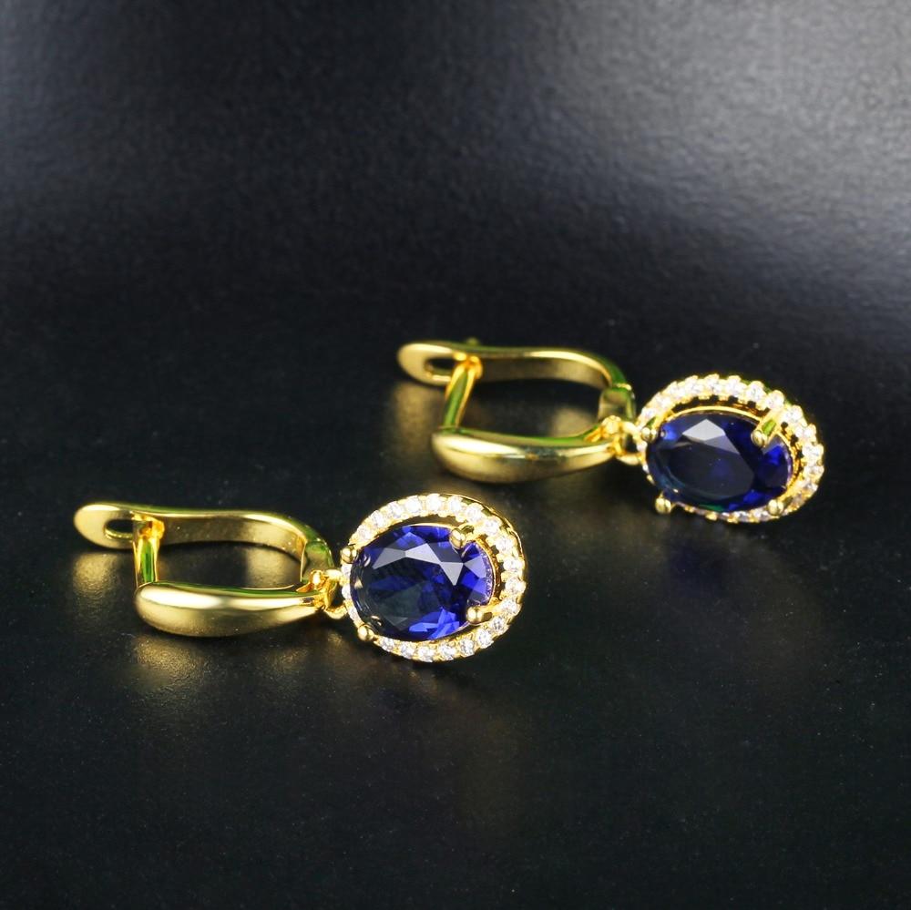 Fashion Party Jewelry Drop Earrings for Women with Blue Cubic Zirconia, Best Gift for Her-Customized Jewel