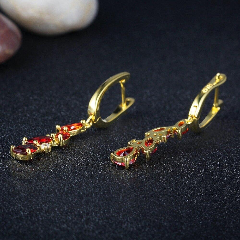 Red Cubic Zirconia Long Drop Earring Fashion Party Jewelry Earrings For Women Best Gift For Her-Customized Jewel