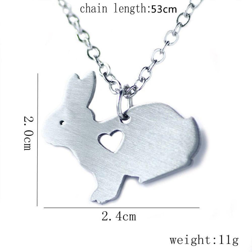 Stainless Steel Cute Little Rabbit Engrave Name Pendant Necklace, Best Christmas Gift-Customized Jewel