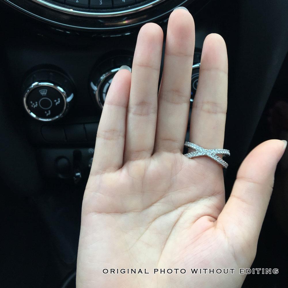 925 Sterling Silver 12mm 6.5 CT Wedding Ring with Cubic Zirconia Stones-Customized Jewel