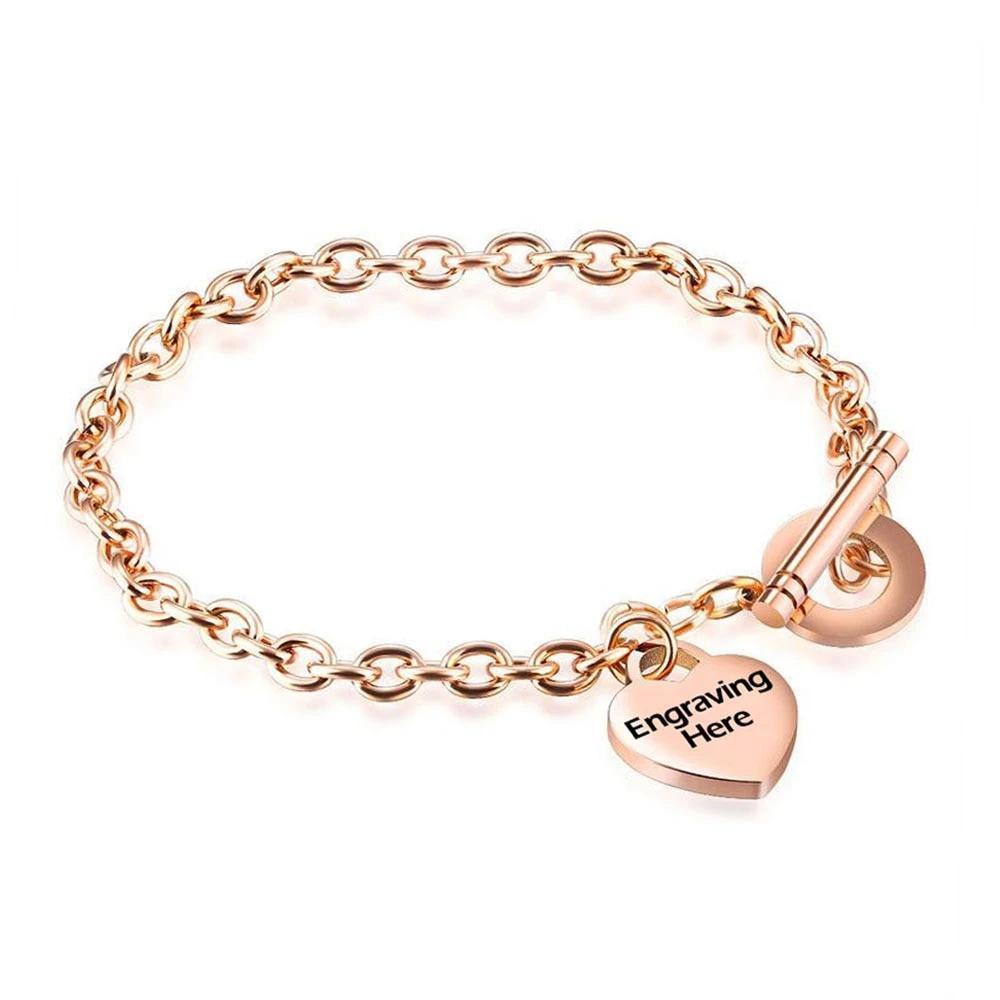 Personalized Heart Stainless Steel Bracelet-Customized Jewel