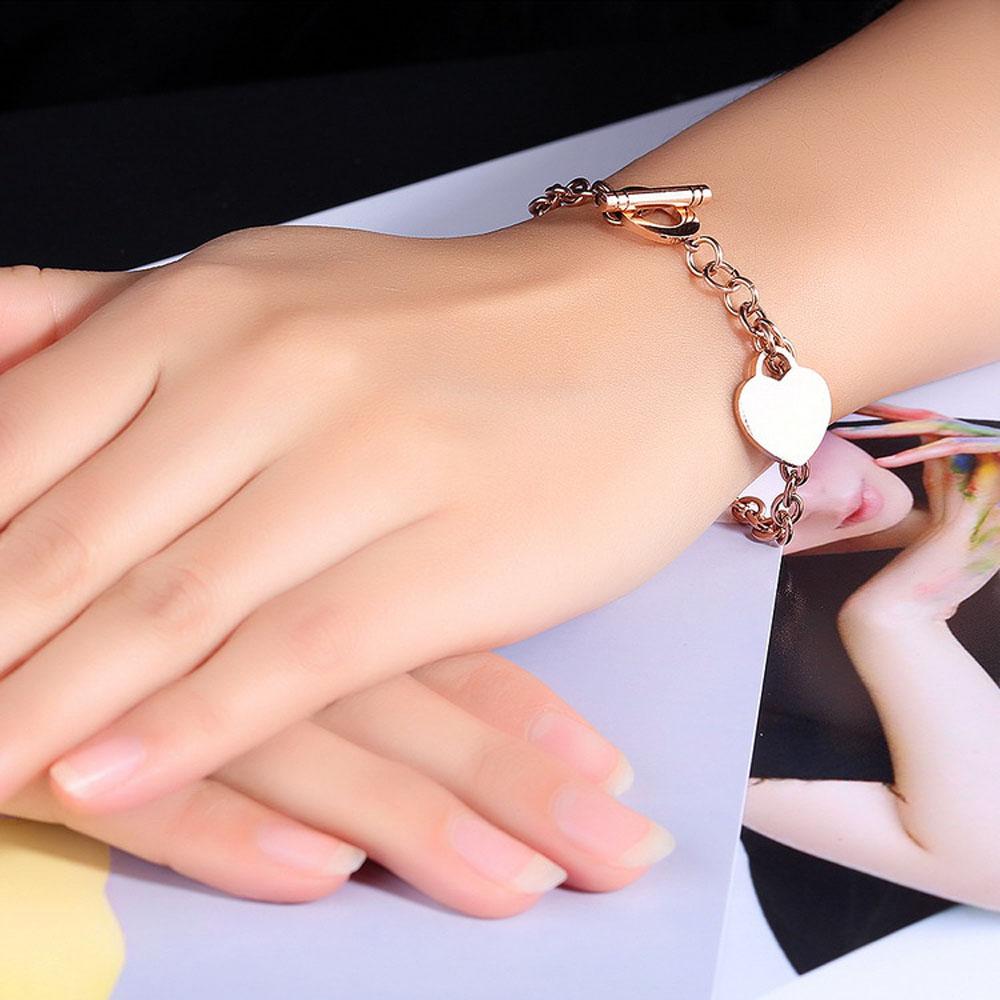 Personalized Heart Stainless Steel Bracelet-Customized Jewel