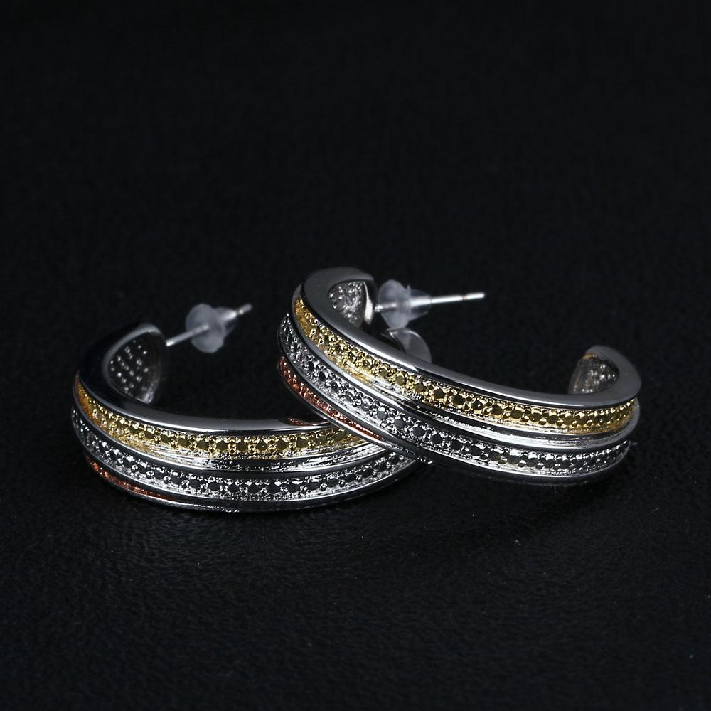 Trendy Colorful Rose/Gold Color Zircon Luxurious Stud Earrings For Women Trendy Party Accessories-Customized Jewel