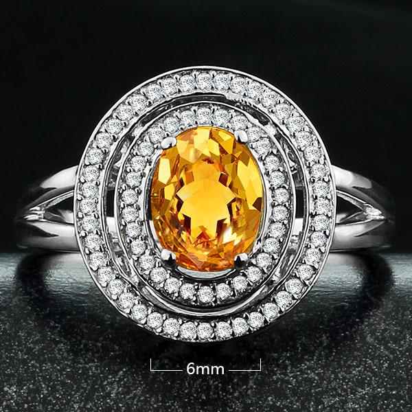 925 Sterling Silver Natural Ring with Semi-precious Stone, Fashion Jewelry Gift for Women, Comes with Box-Customized Jewel