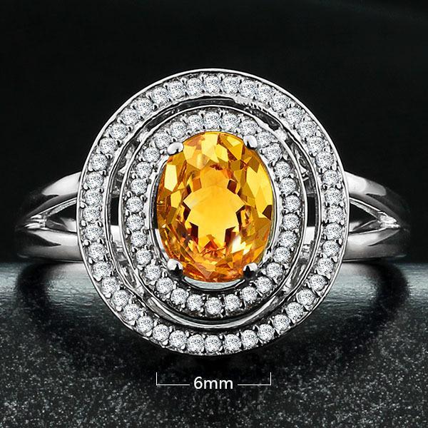 925 Sterling Silver Natural Ring with Semi-precious Stone, Fashion Jewelry Gift for Women, Comes with Box-Customized Jewel