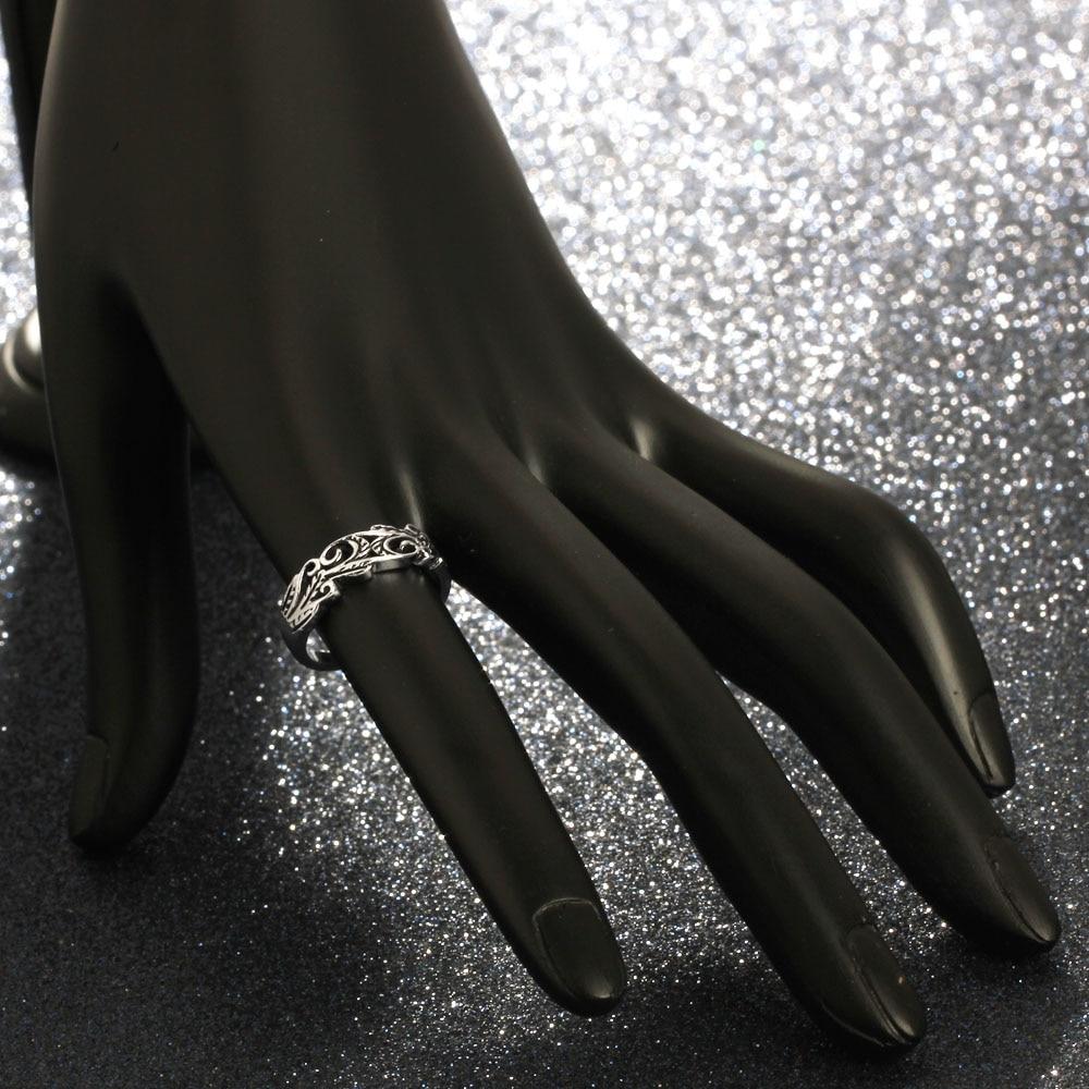 925 Sterling Silver Punk Style Hollow Out Ring, Fashion Jewelry Gift for Women-Customized Jewel