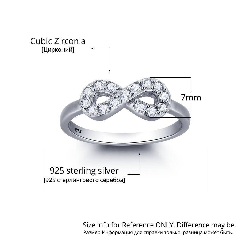 Personalized Infinite Love Promise Ring 925 Sterling Silver Jewelry Free Gift Box-Customized Jewel