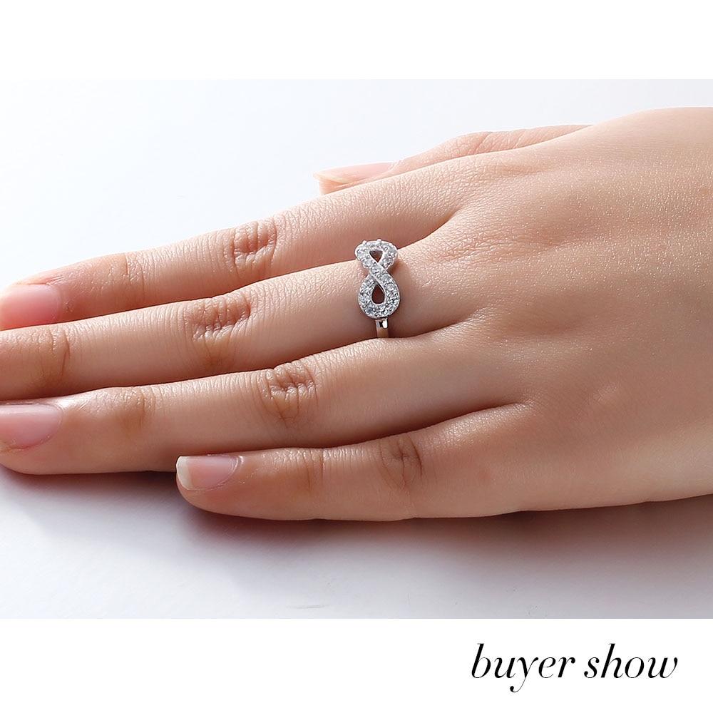 Personalized Infinite Love Promise Ring 925 Sterling Silver Jewelry Free Gift Box-Customized Jewel