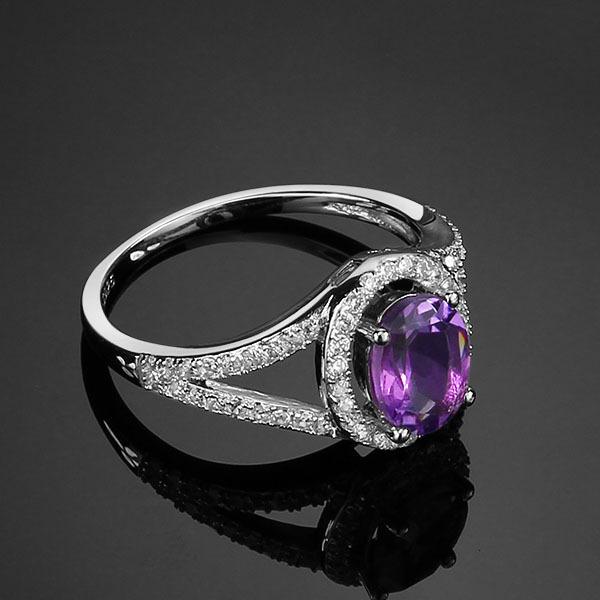 925 Sterling Silver Natural Stone Ring, Fashion Gift for Women-Customized Jewel