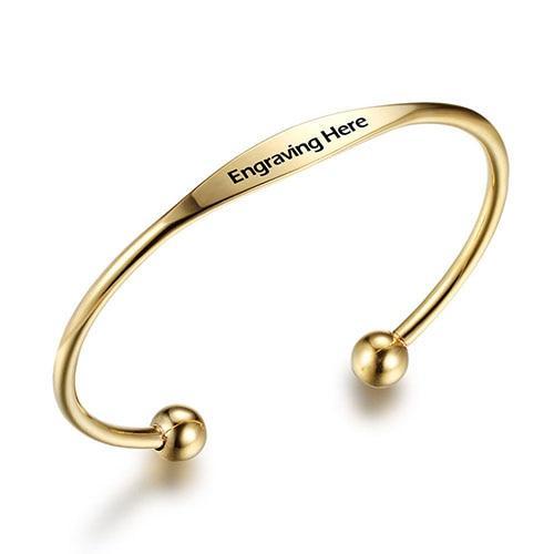 Personalized Cuff Bracelets Stainless Steel Open Bangles Women Fashion Jewelry Female Charm Bracelet Gift-Customized Jewel