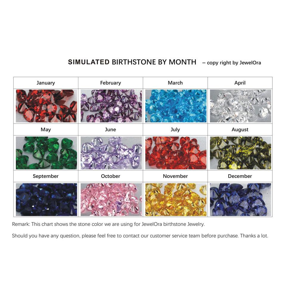 Personalized 925 Sterling Silver Heart Pendant Necklace, Engrave 6 Custom Names & Birthstones Necklace, Gift Jewelry for Friends & Family-Customized Jewel