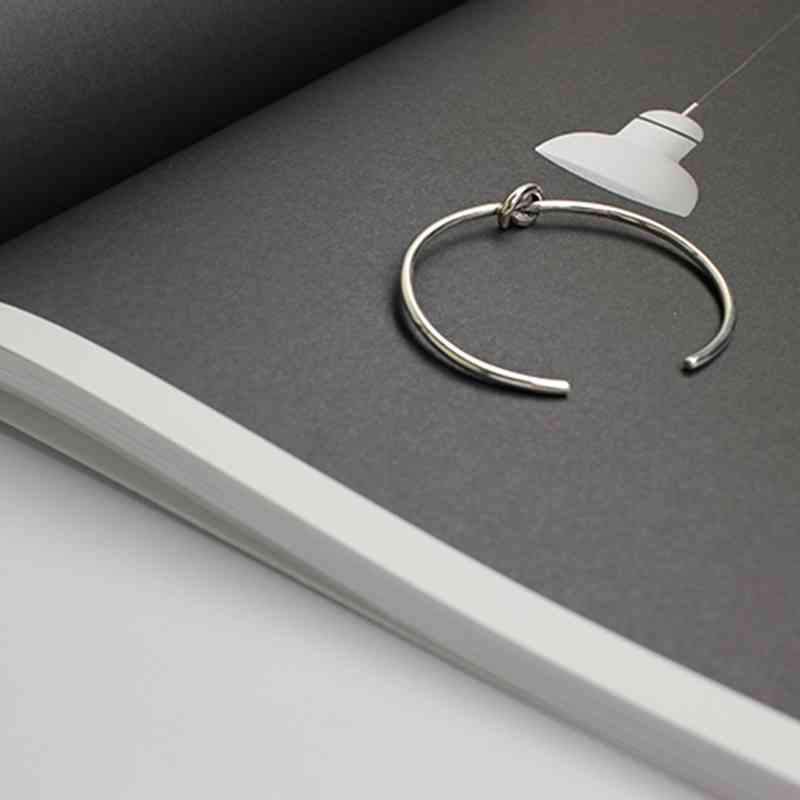 Hot Selling Women 925 Sterling Silver Bracelets Bangles Knot Design Girl Trendy Jewelry Accessories Gift-Customized Jewel