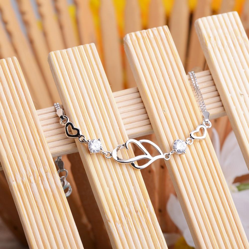 925 Sterling Silver Bracelets For Women Fashion Party Jewelry Purple Cubic Zirconia Bracelets & Bangles Gift-Customized Jewel