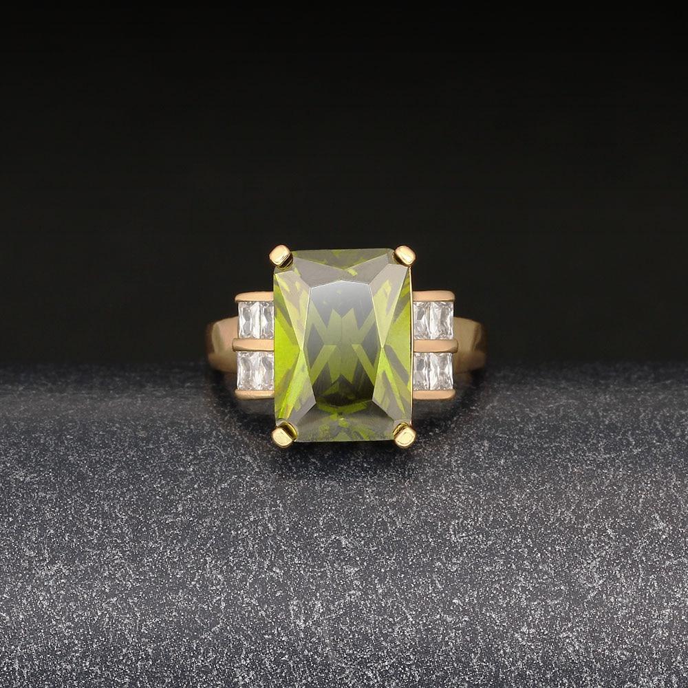 Broadside Square 14mm Gold Color Rings Fashion Jewelry Gift for Women-Customized Jewel