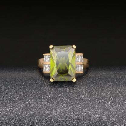 Broadside Square 14mm Gold Color Rings Fashion Jewelry Gift for Women-Customized Jewel
