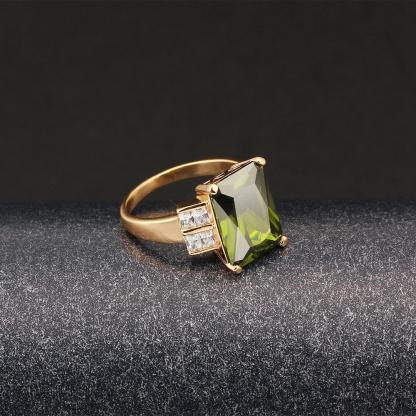 Broadside Square 14mm Gold Color Rings Fashion Jewelry Gift for Women-Customized Jewel