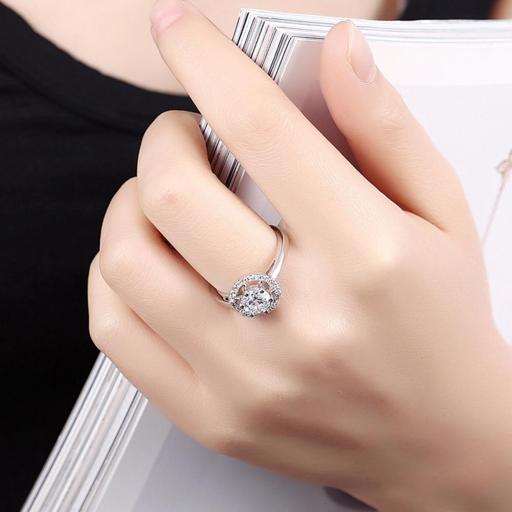 Luxurious 925 Sterling Silver Engagement Ring with Zircon Stone, Fashion Jewelry Party Rings for Women-Customized Jewel
