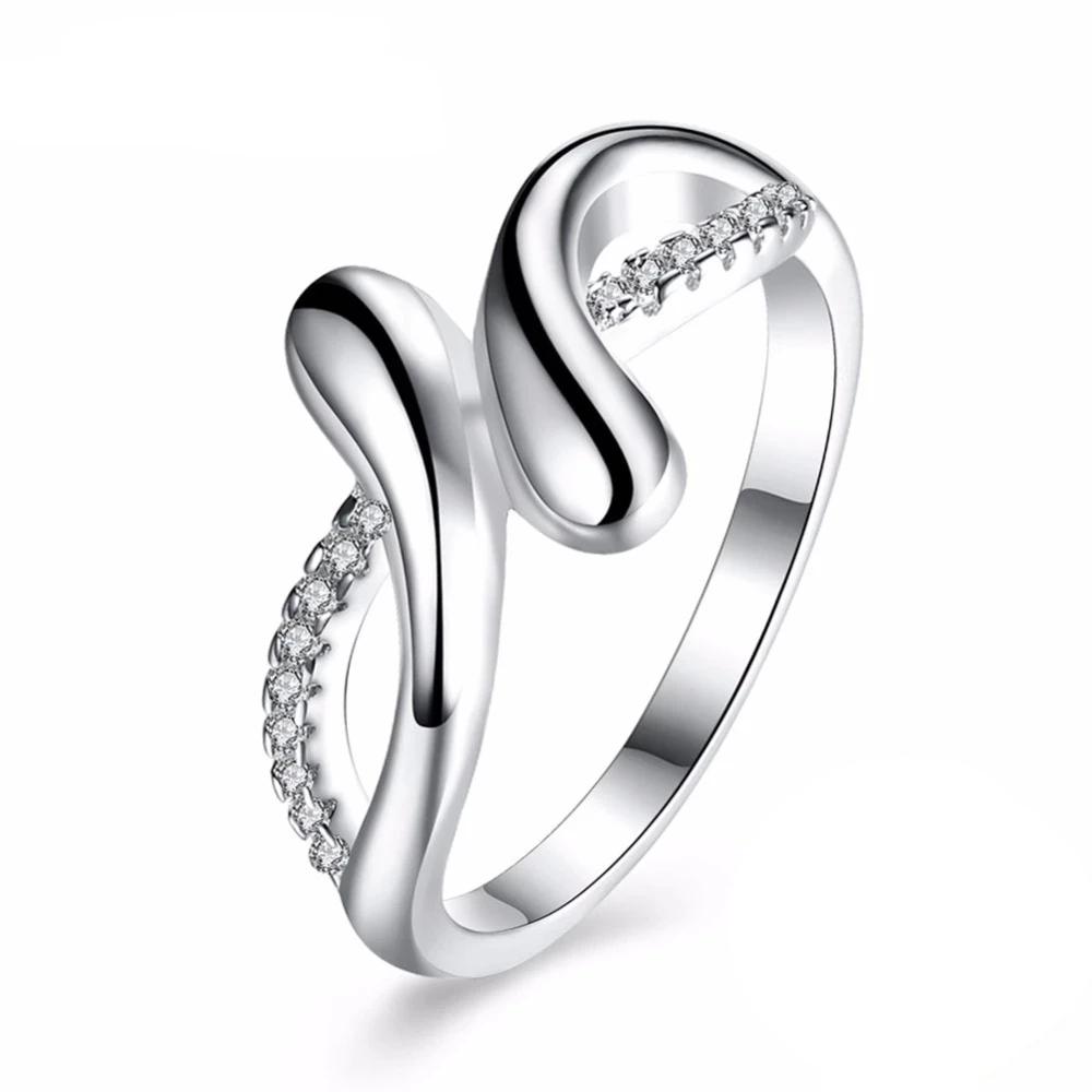 925 Sterling Silver Soft Twist Rings for Women with Cubic Zirconia Stones – Trendy Jewelry Gift-Customized Jewel
