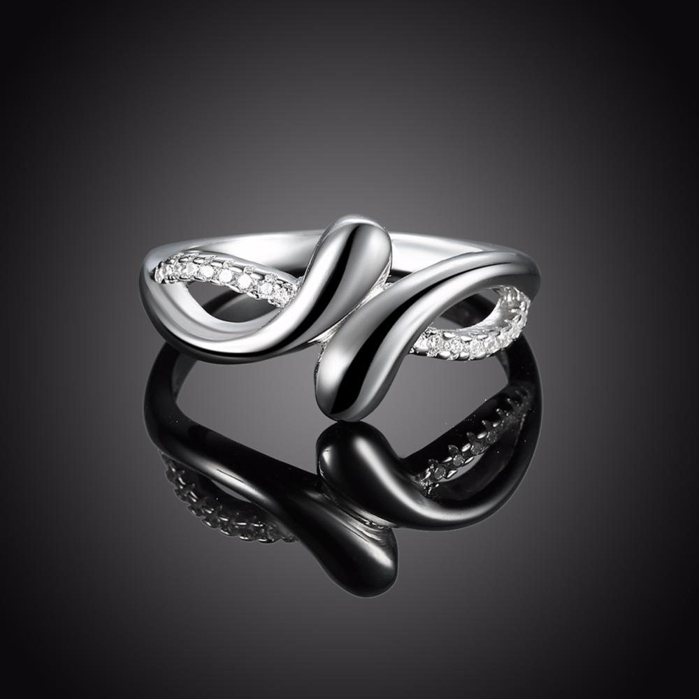 925 Sterling Silver Soft Twist Rings for Women with Cubic Zirconia Stones – Trendy Jewelry Gift-Customized Jewel