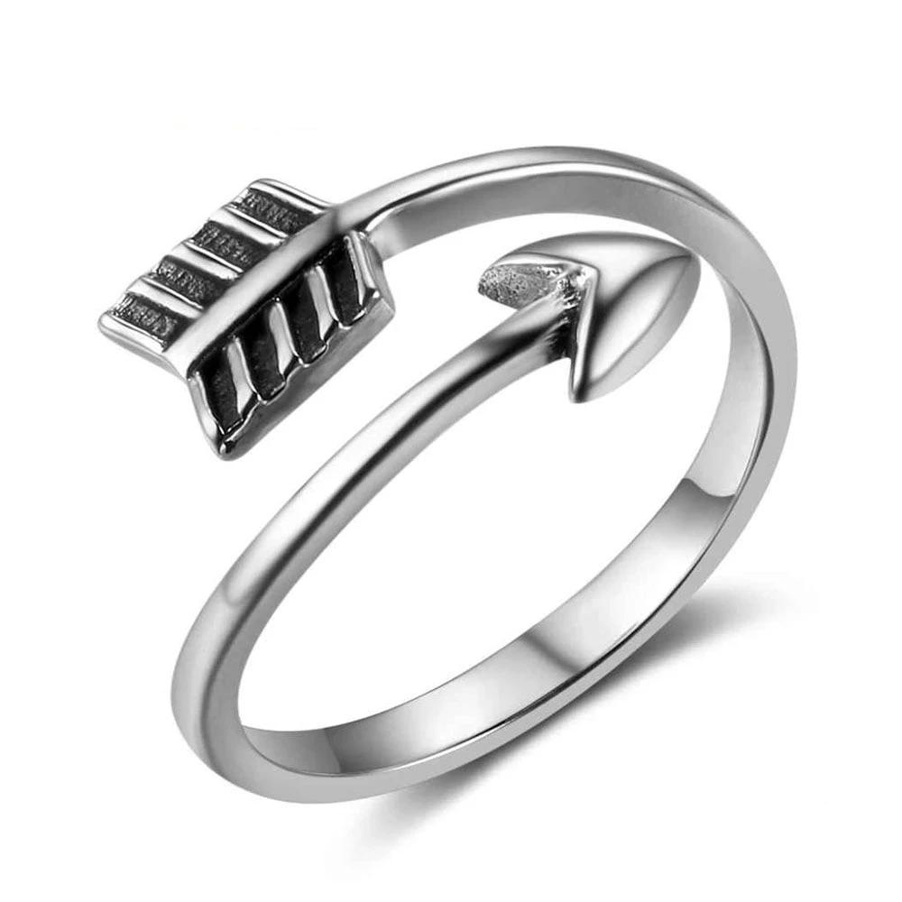 New Women Solid 925 Sterling Silver Rings Cupid Arrow Ring Shape Trendy Jewelry Rings Valentine Gift For Girls-Customized Jewel
