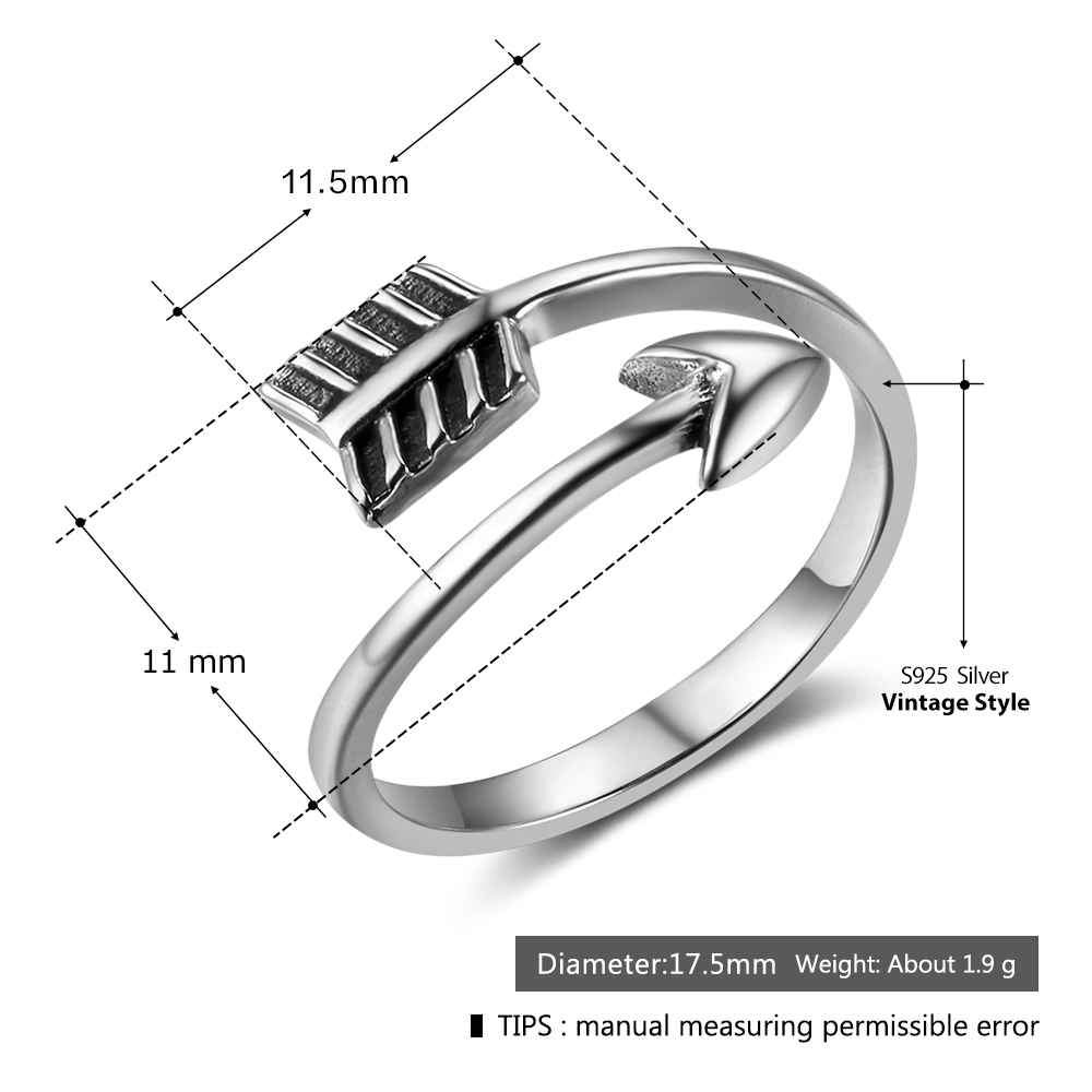 New Women Solid 925 Sterling Silver Rings Cupid Arrow Ring Shape Trendy Jewelry Rings Valentine Gift For Girls-Customized Jewel