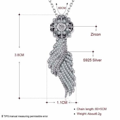 Luxurious 925 Sterling Silver Necklace with CZ Stones, Ethnic Women’s Jewelry for Wedding, Fashion Pendant for Ladies-Customized Jewel