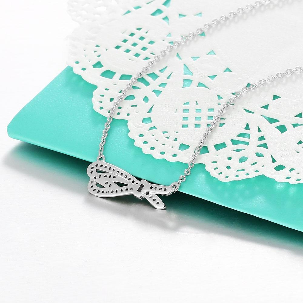 Women’s 925 Sterling Silver Romantic Pendant Necklace with Cubic Zirconia Stones, Trendy Fashion Jewelry for Ladies-Customized Jewel