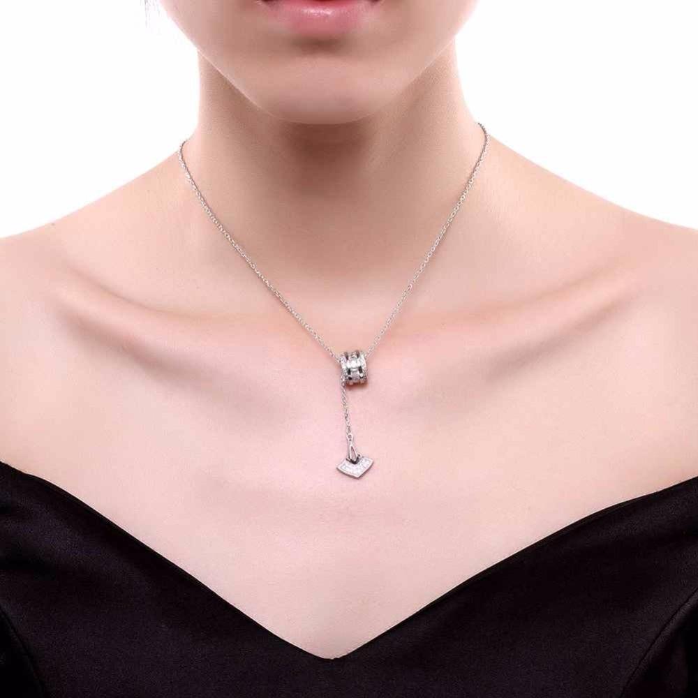 Solid 925 Sterling Silver Pendant Necklace Accessories Design Fashion Party Necklaces & Pendants For Women-Customized Jewel