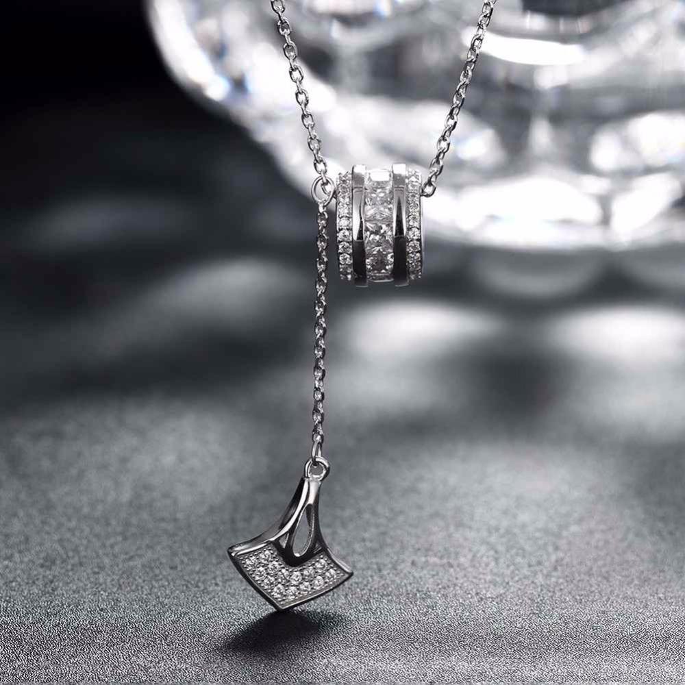 Solid 925 Sterling Silver Pendant Necklace Accessories Design Fashion Party Necklaces & Pendants For Women-Customized Jewel