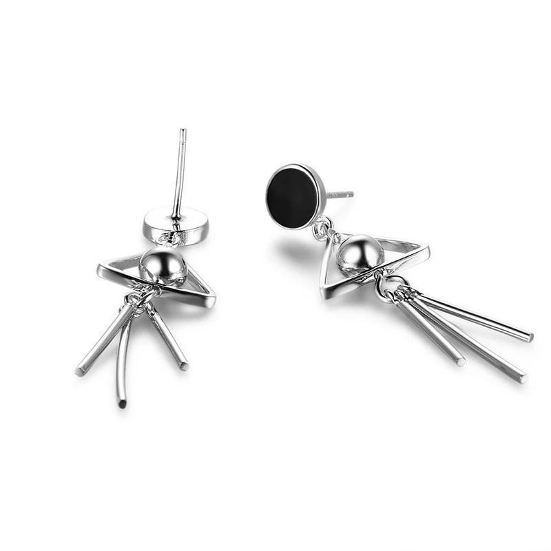 925 Sterling Silver Drop Earrings For Women Silver Colour High Quality Unique Earrings-Customized Jewel