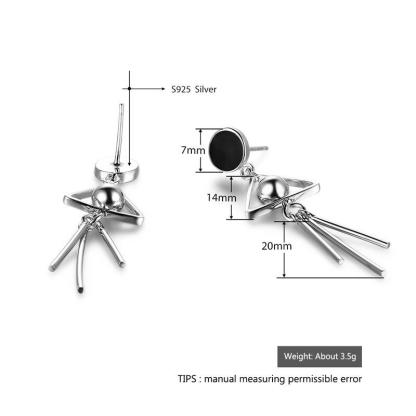 925 Sterling Silver Drop Earrings For Women Silver Colour High Quality Unique Earrings-Customized Jewel