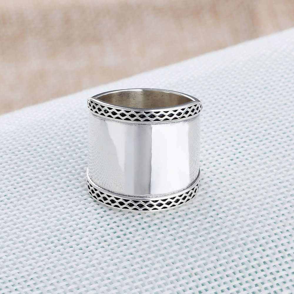 Solid 925 Sterling Silver Female Rings 20mm Wide Rings Simple Style Rings Wedding Accessories Jewelry-Customized Jewel