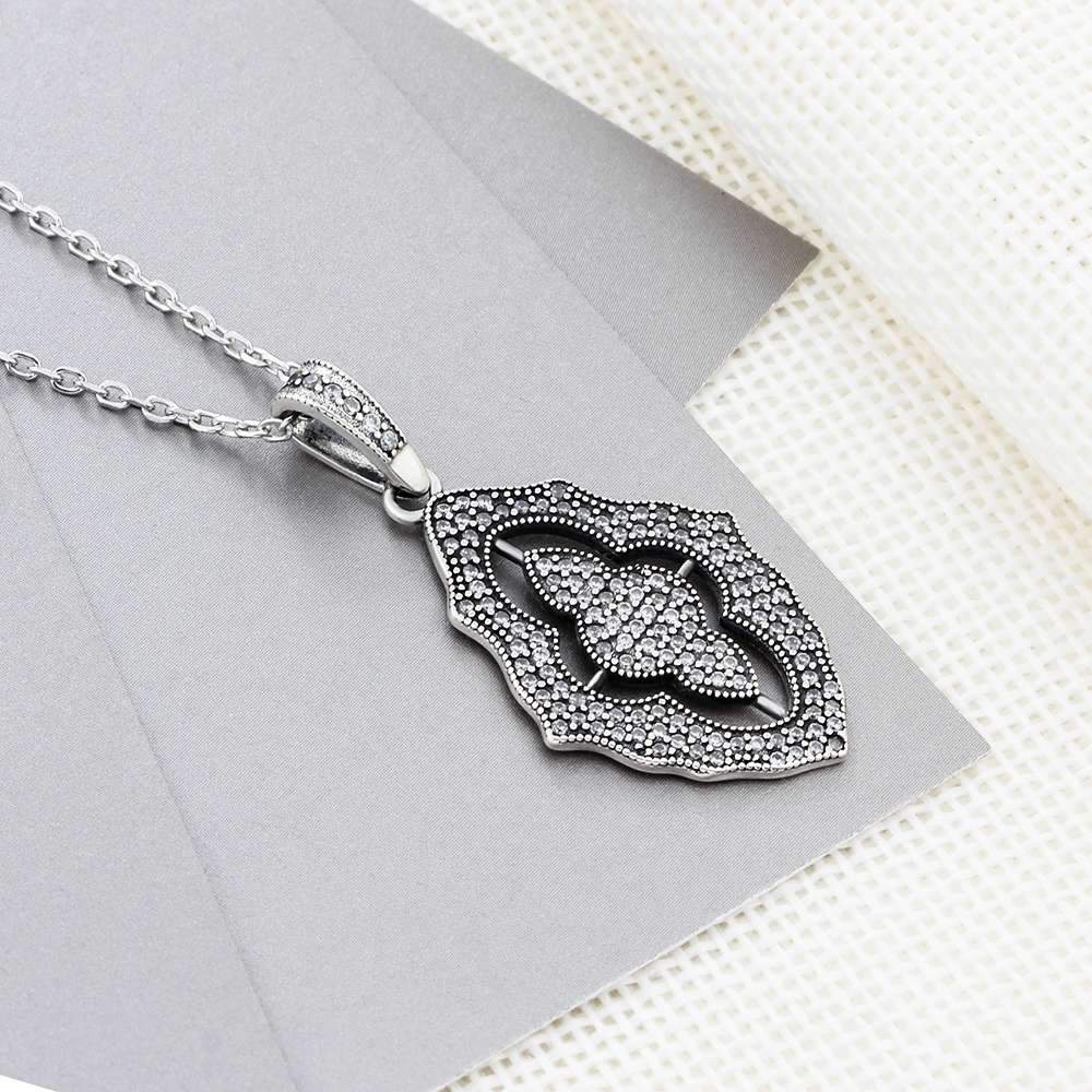 Solid 925 Sterling Silver Necklace & Pendants Fashion Women Necklace Vintage Design Jewelry-Customized Jewel
