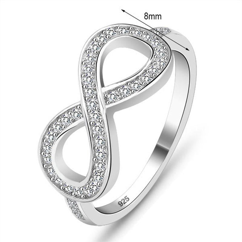 925 Sterling Silver 8-Shaped Knot Flowers Infinity Ring, Fashion Jewelry Gift for Women-Customized Jewel