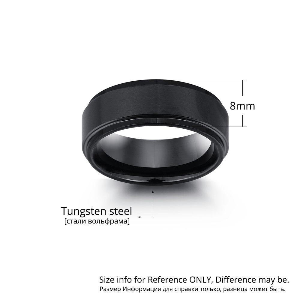 Personalized Tungsten Steel Name Engraved Ring, Fashion Jewelry Gift for Men-Customized Jewel