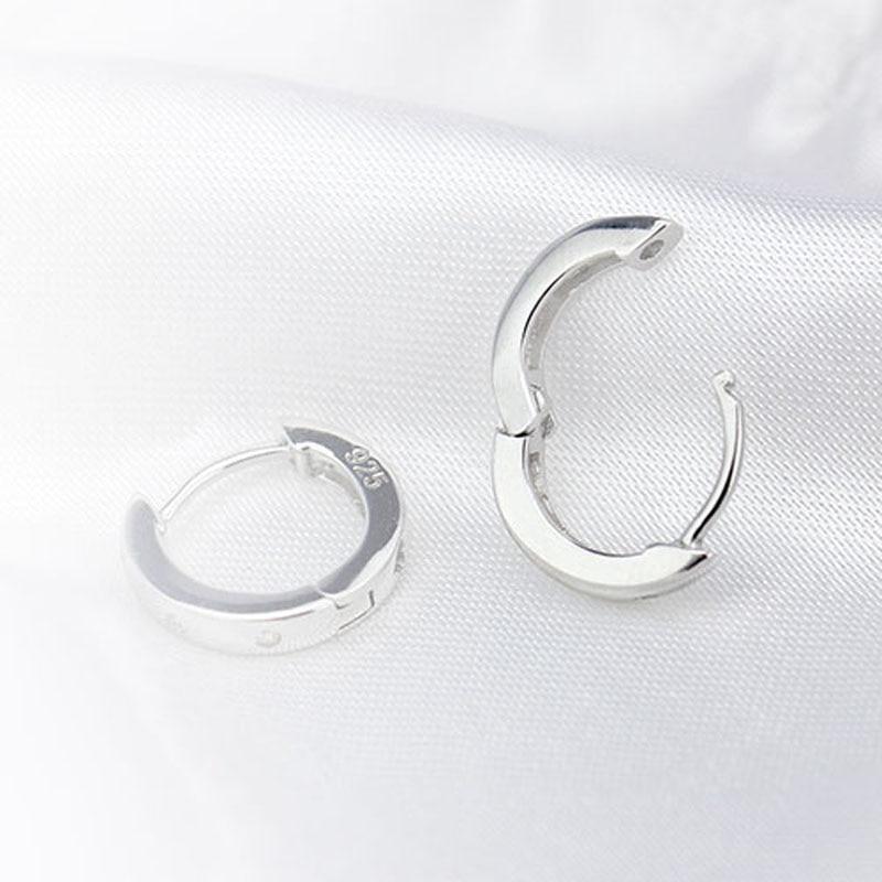 Genuine 925 Sterling Silver Jewelry Elegant Accessories Women Fashion Lady Silver Stud Earrings Buy A Gift-Customized Jewel