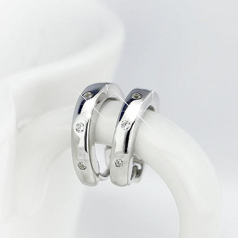 Genuine 925 Sterling Silver Jewelry Elegant Accessories Women Fashion Lady Silver Stud Earrings Buy A Gift-Customized Jewel