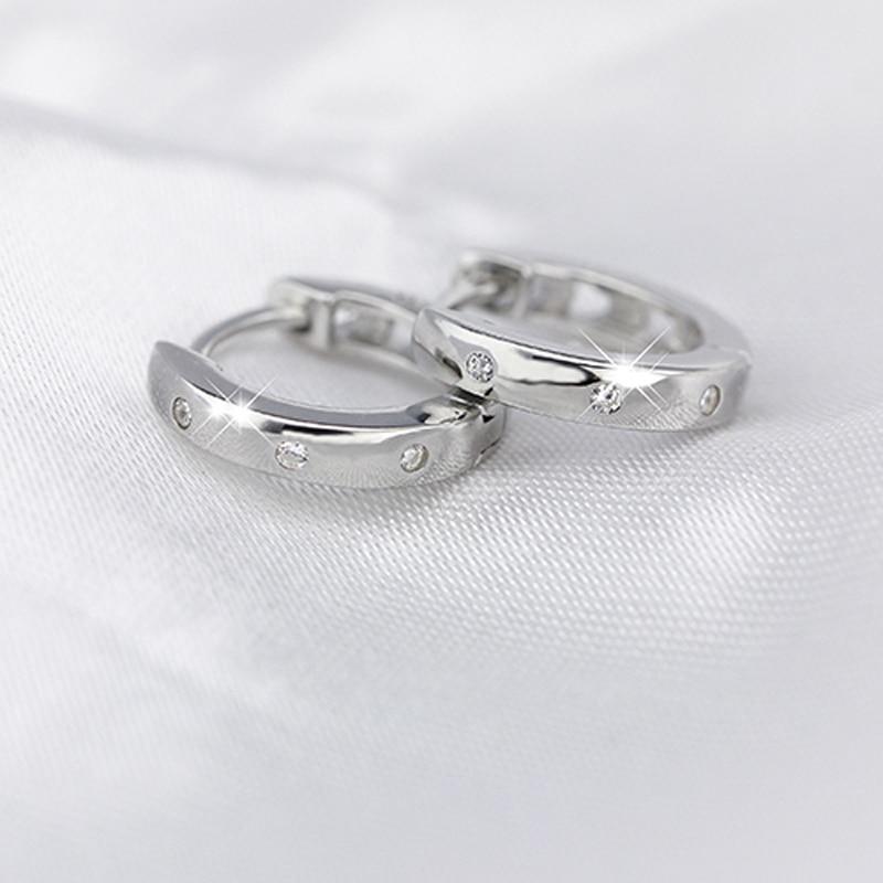 Genuine 925 Sterling Silver Jewelry Elegant Accessories Women Fashion Lady Silver Stud Earrings Buy A Gift-Customized Jewel