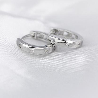 Genuine 925 Sterling Silver Jewelry Elegant Accessories Women Fashion Lady Silver Stud Earrings Buy A Gift-Customized Jewel