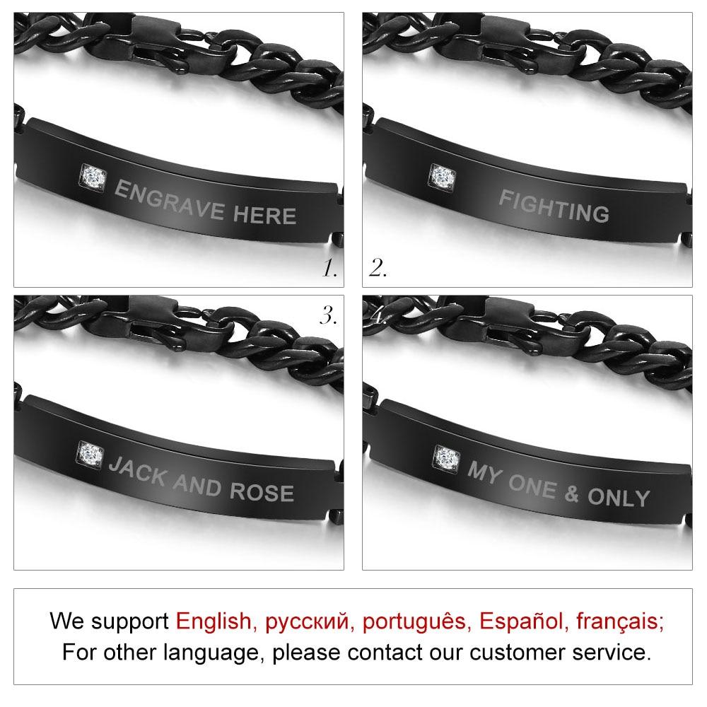 Personalized Titanium Steel Fashion Bracelets for Men with Name Engrave Option, Gift Bangles for Dad-Customized Jewel