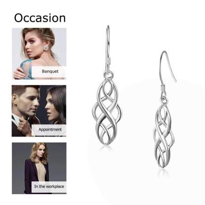 Vintage Hollow Pattern 100% 925 Sterling Silver Drop Earrings For Women Fashion Style Jewelry Gift For Girls-Customized Jewel