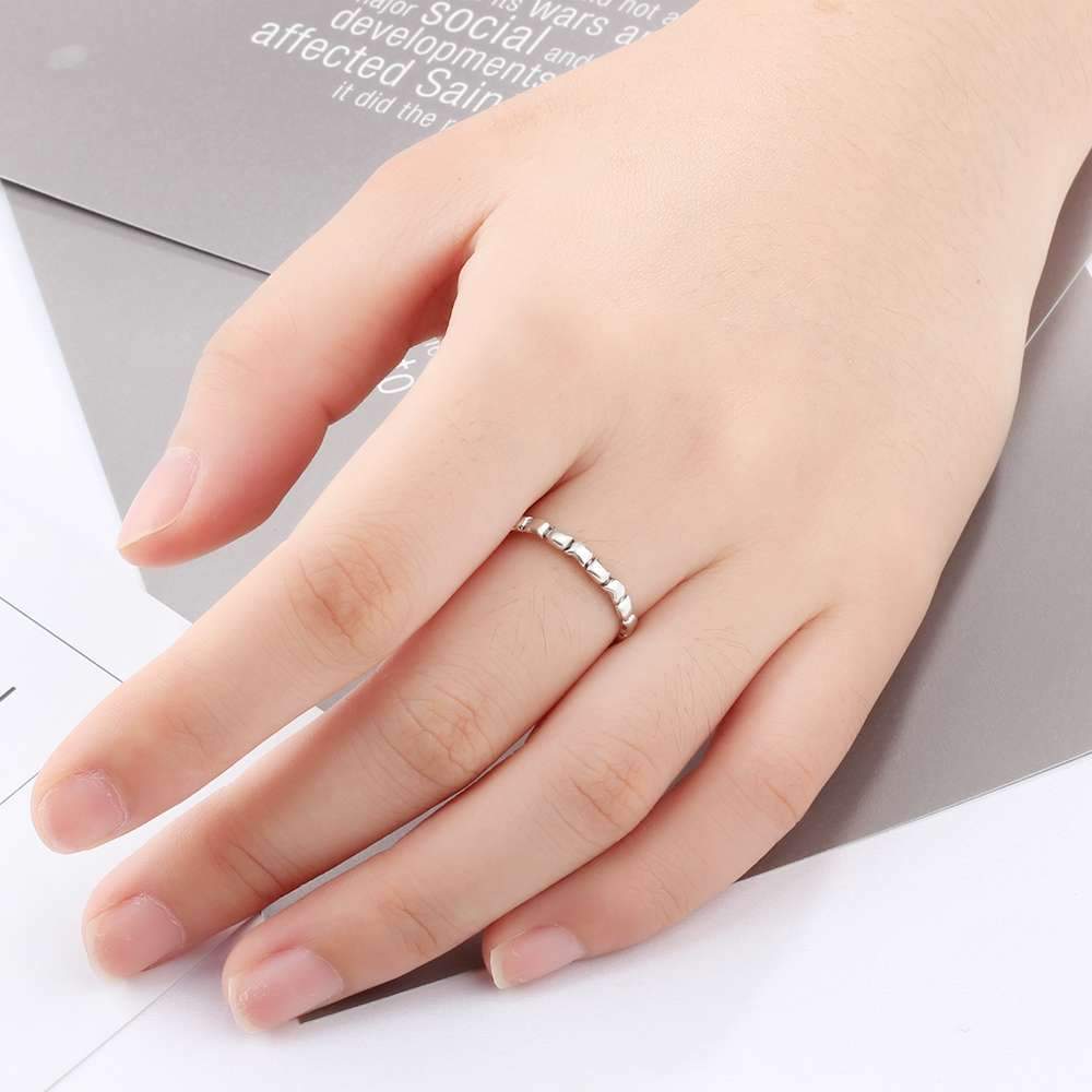 925 Sterling Silver Party Rings 2mm Width Fashion Jewelry Gift for Women-Customized Jewel