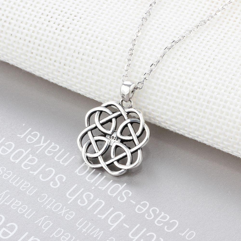 925 Sterling Silver Geometric Art Pattern Pendant Necklace, Jewelry Gift for Women-Customized Jewel