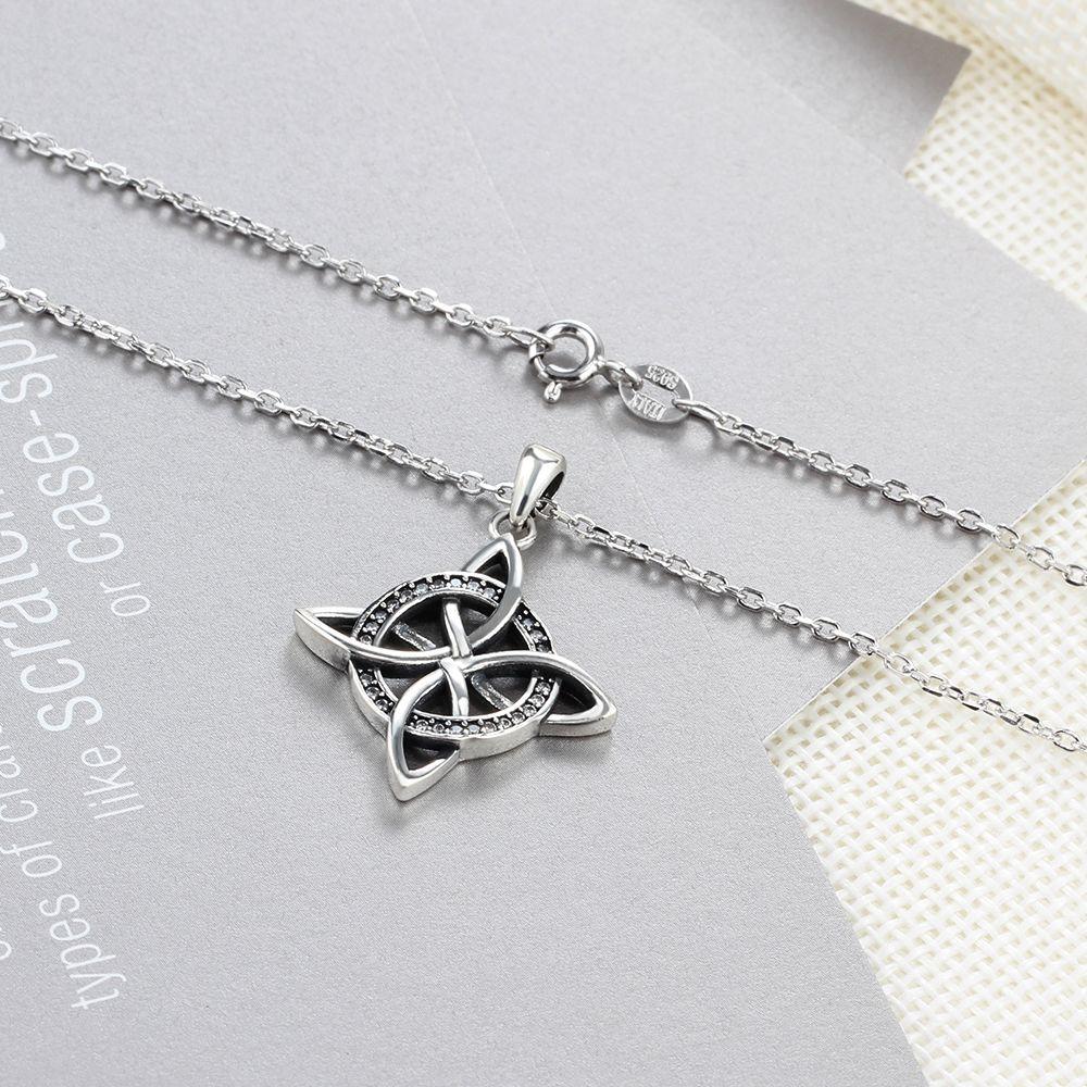 Cross Figure Vintage Jewelry Top CZ Pendant Necklace 925 Sterling Silver Necklaces & Pendants For Women-Customized Jewel