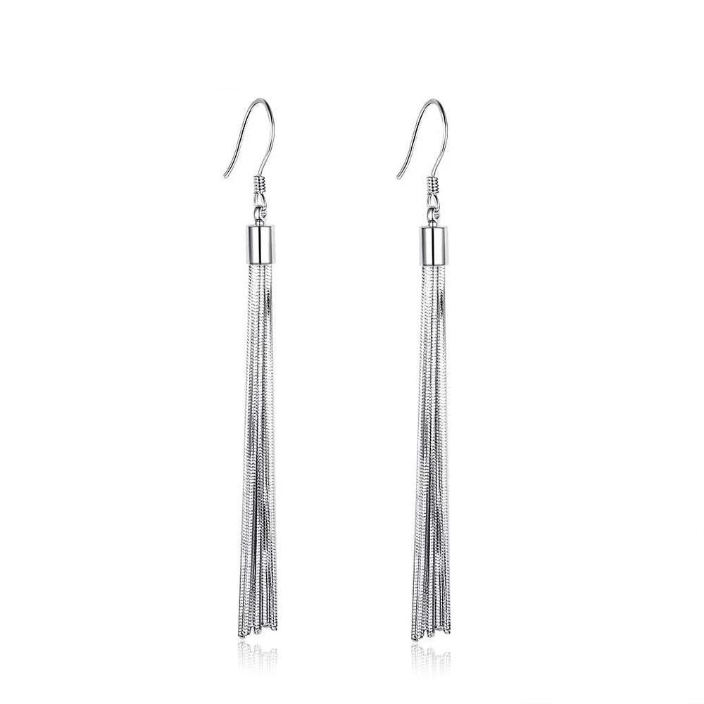 Simple 925 Sterling Silver Bohemia Drop Earrings for Women, Party Jewelry Gift-Customized Jewel